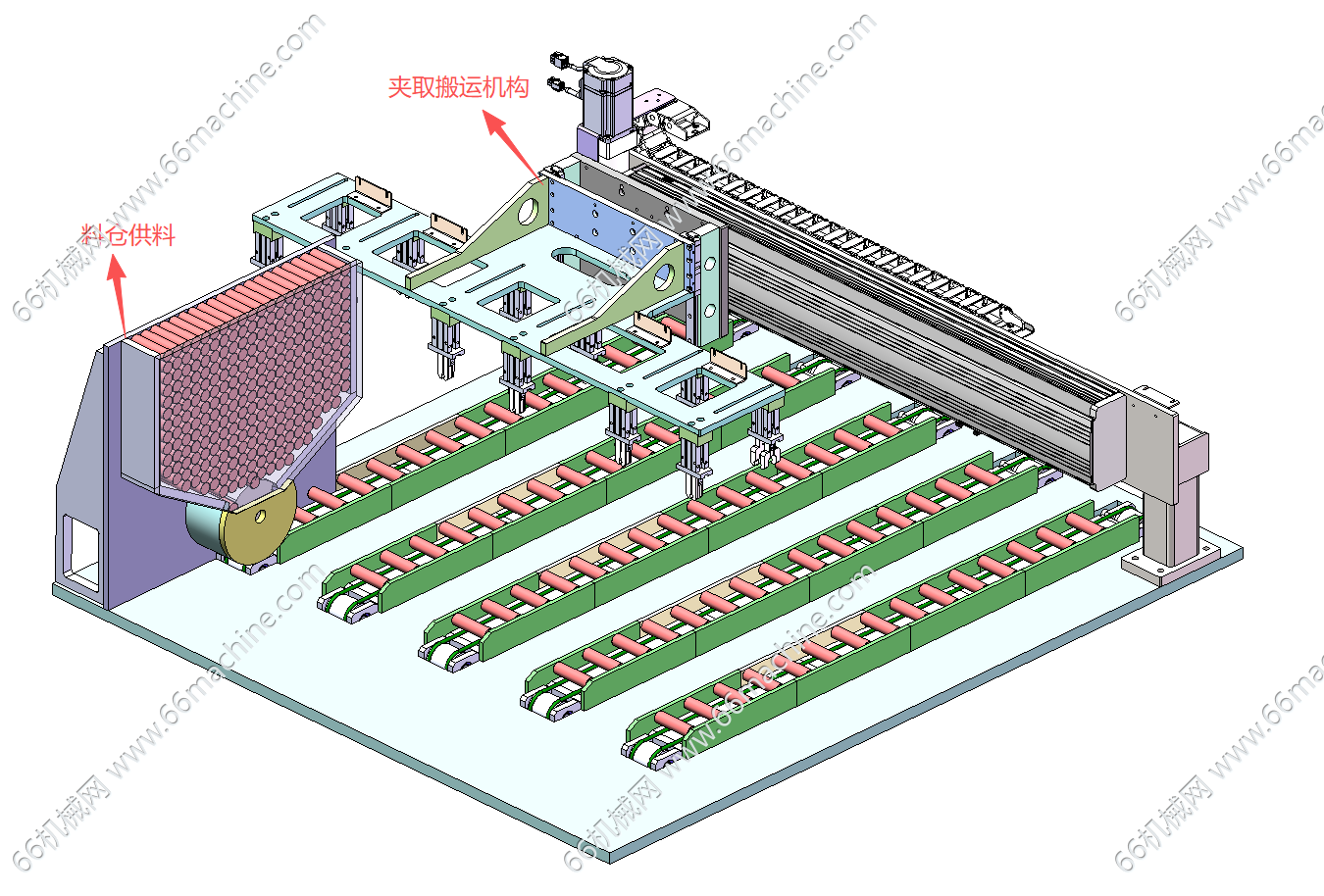 圆柱电池分料搬运机