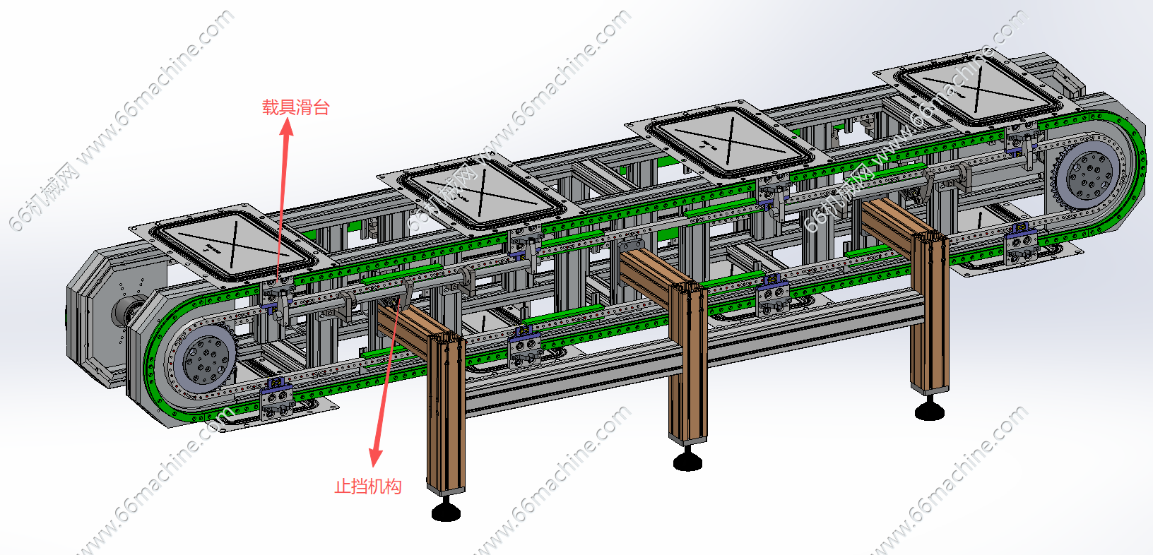 载具双轨上下循环输送线