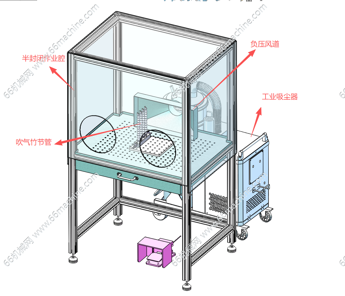 产品负压吸尘设备（加工件负压除尘工作站）