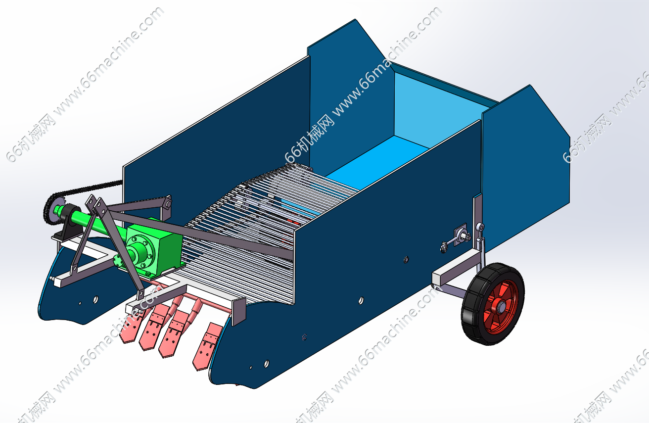 红薯收获机设计（土豆挖掘机设计）3D+说明书+CAD