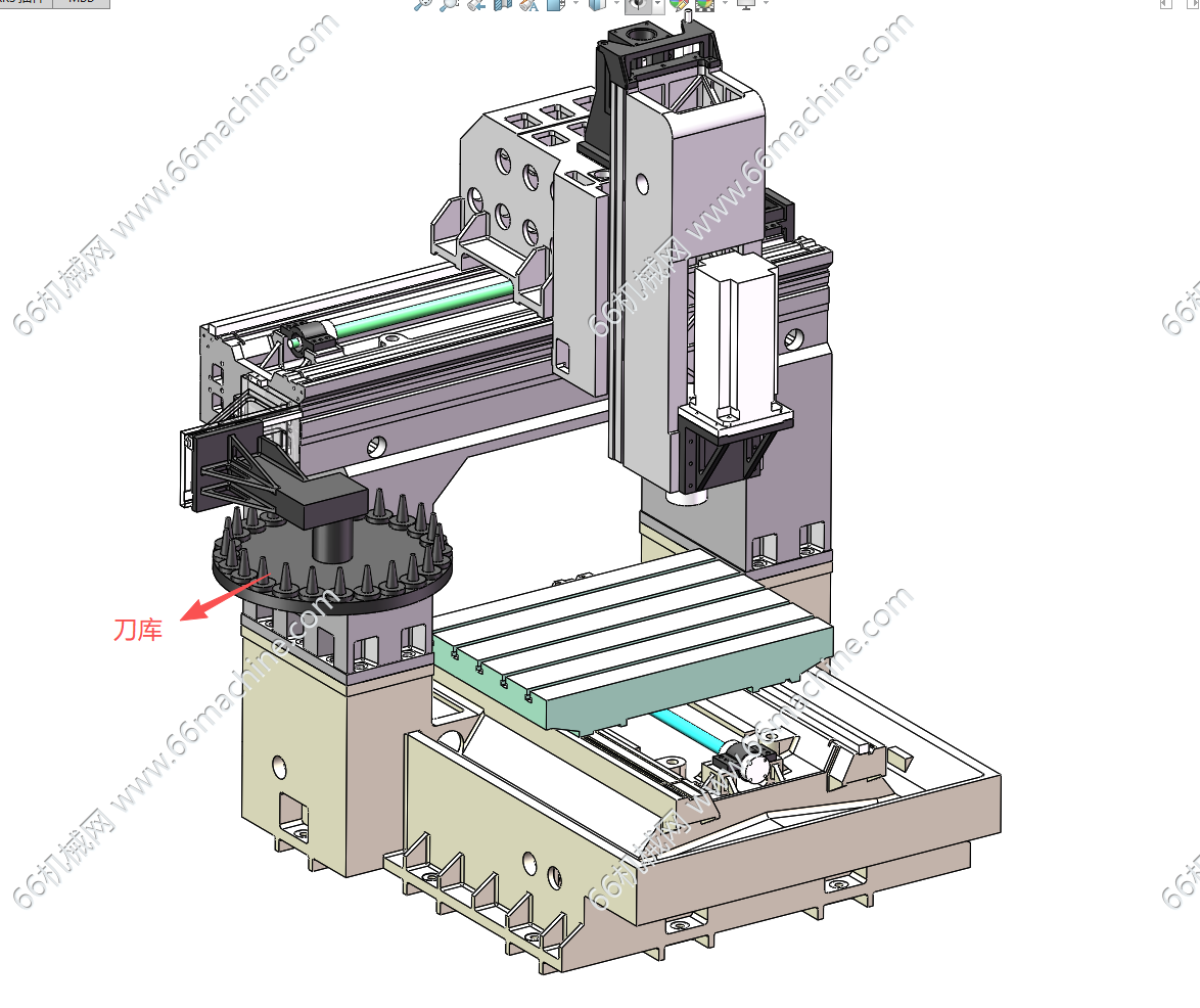某企业龙门铣床3D+工程图