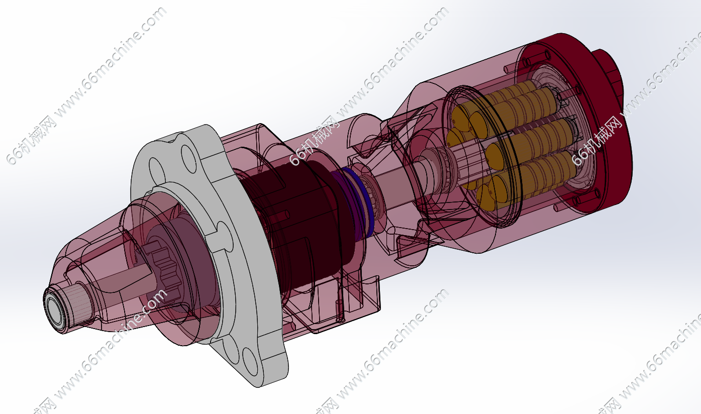 某企业汽车启动马达3D+CAD