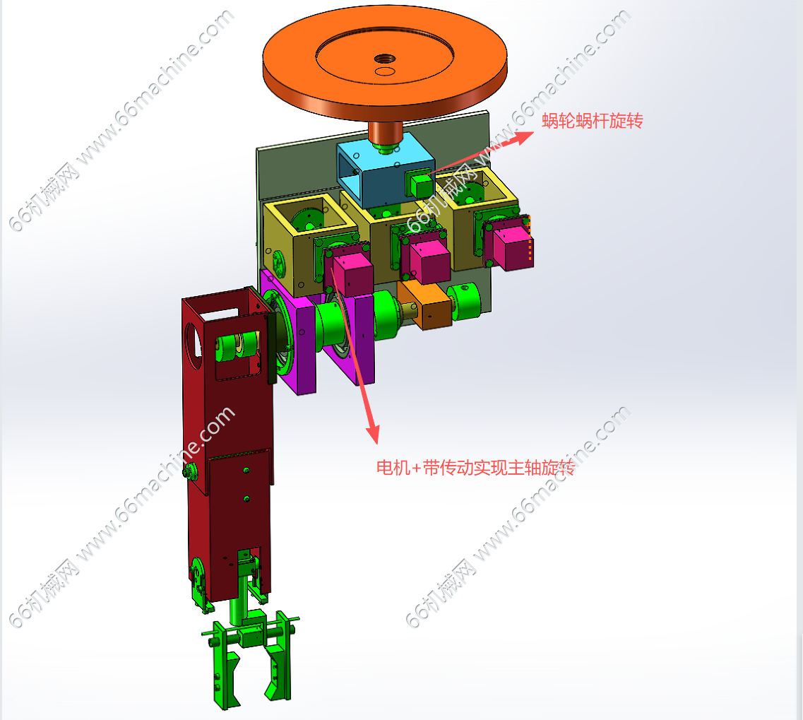 多轴旋转机械手3D+CAD