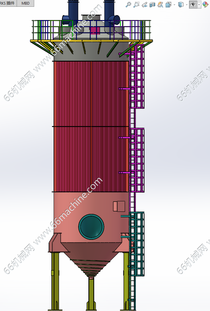 立式管式电捕焦油器主视图.png