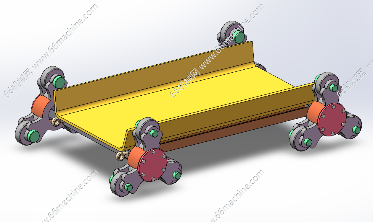 行星轮式越障小车3D+CAD