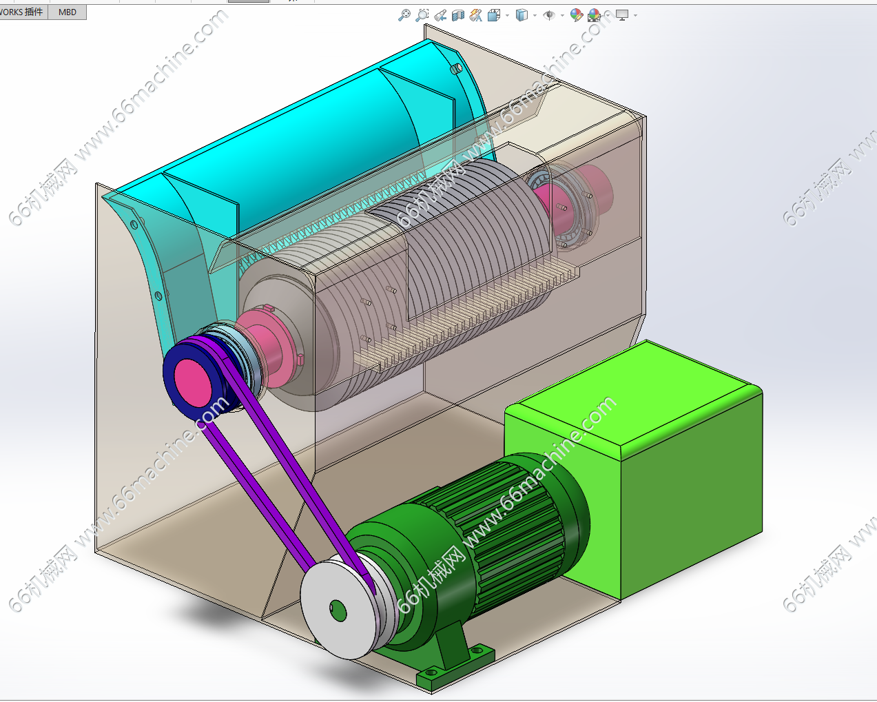 瓜果切片切丝机3D+CAD