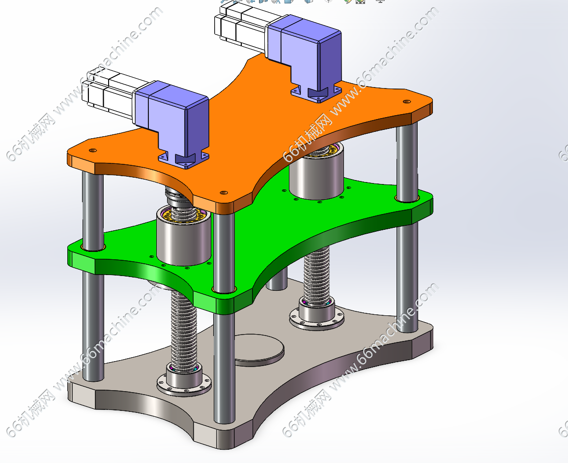 双行星滚柱丝杆副机构3D+CAD