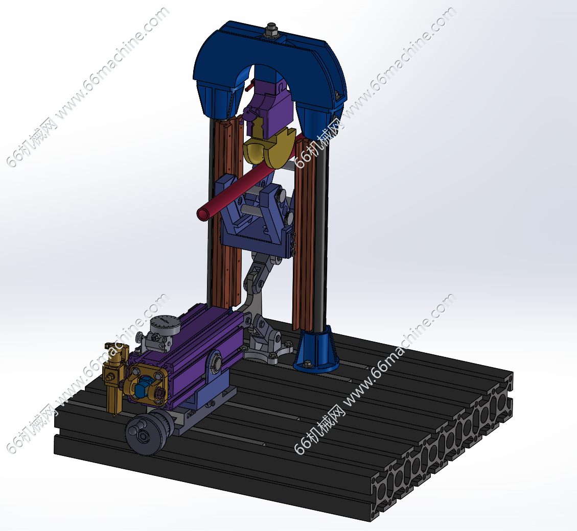 半自动弯管机（液压圆管冷弯成型机）3D+CAD