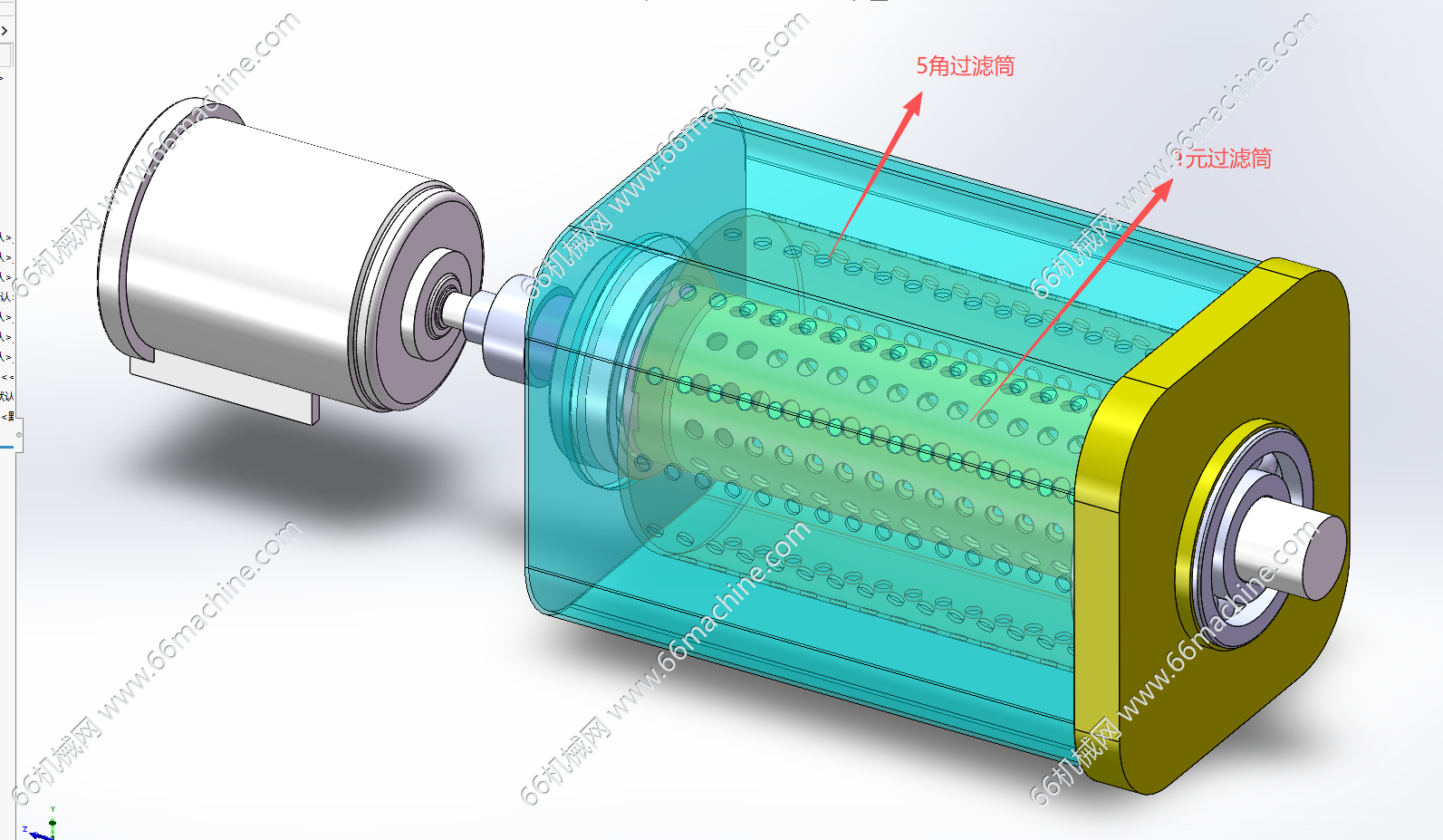双层滚筒式硬币分选机（分拣机）3D+CAD