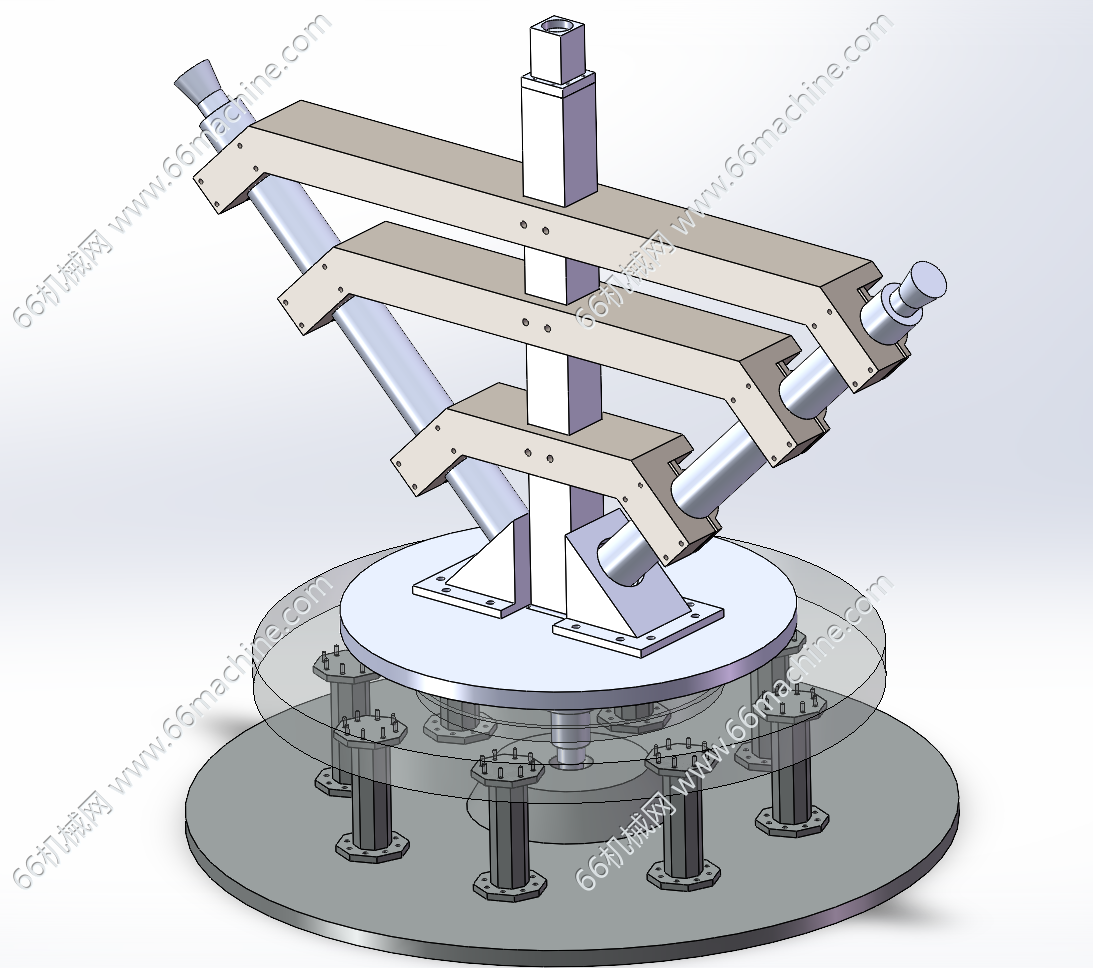 旋架式加速度过载模拟实验台3D+CAD