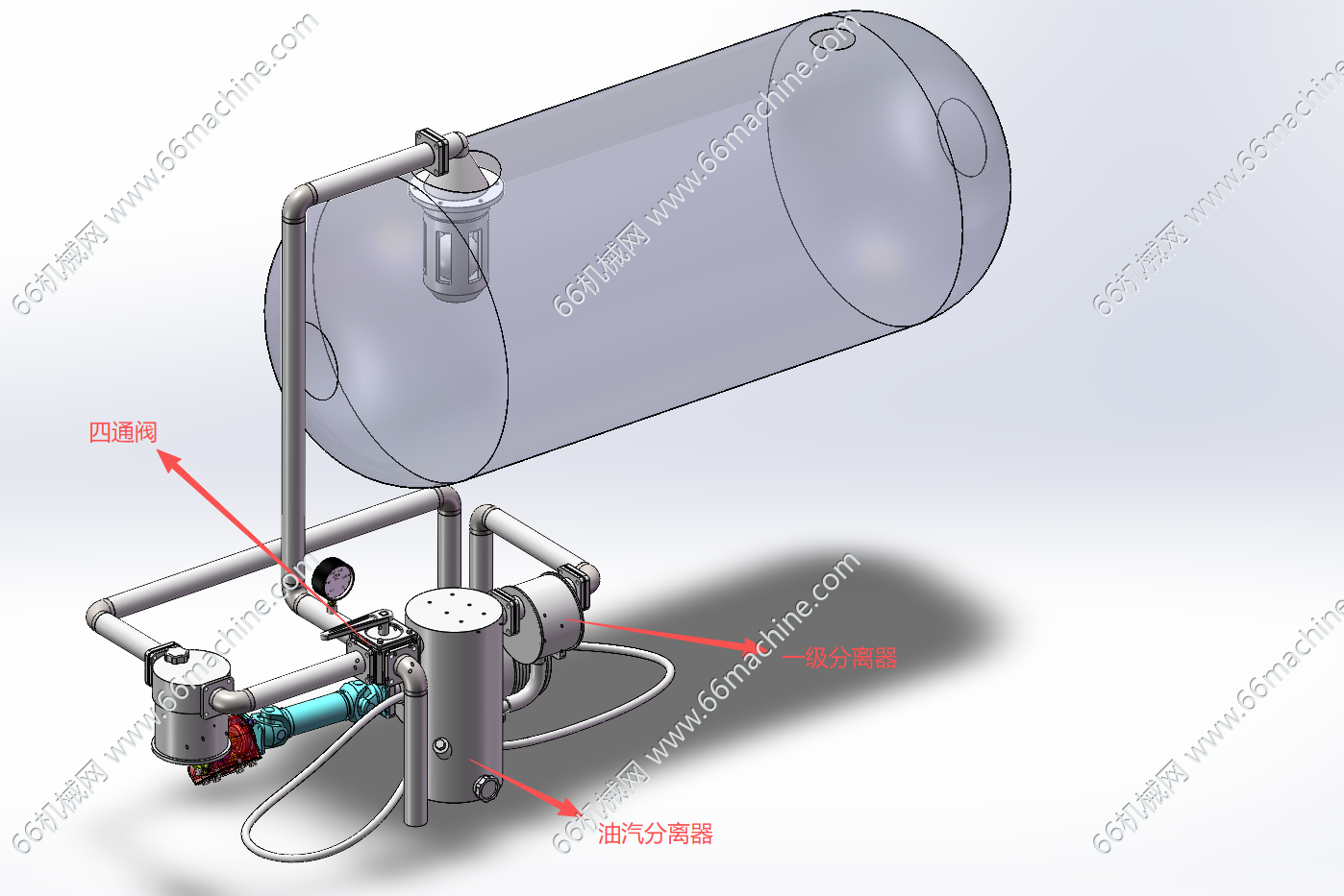 吸污车吸污排污原理模型
