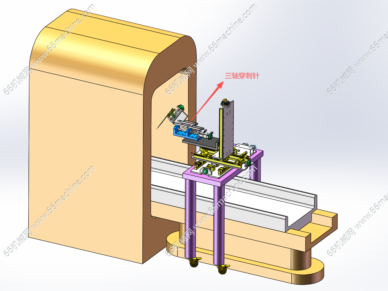 医用穿刺机（穿刺检测仪）3D+CAD+动画