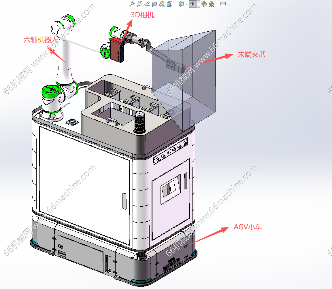 基于AGV小车的捡料机器人