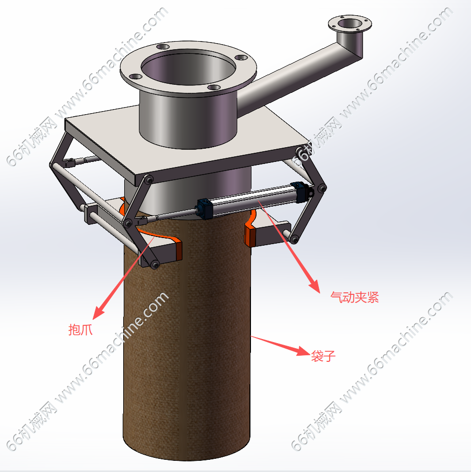 自动气动夹袋器