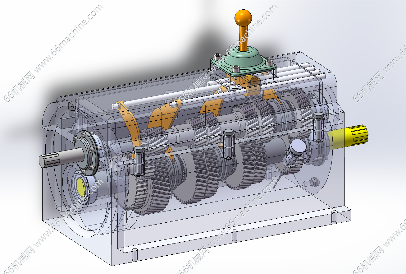 六档机械式手动变速器3D+CAD