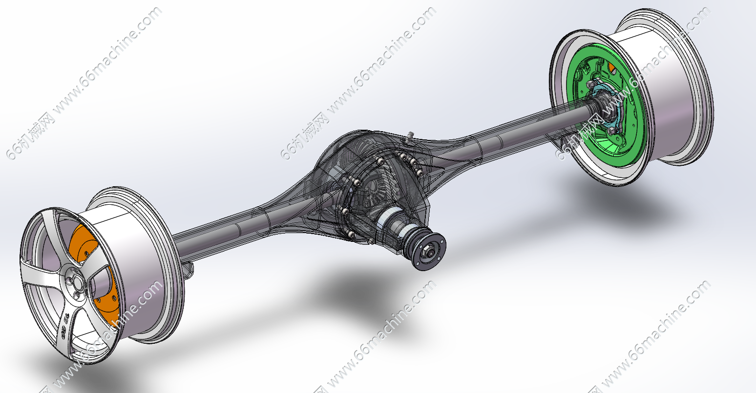 客车驱动桥（后桥）3D+CAD