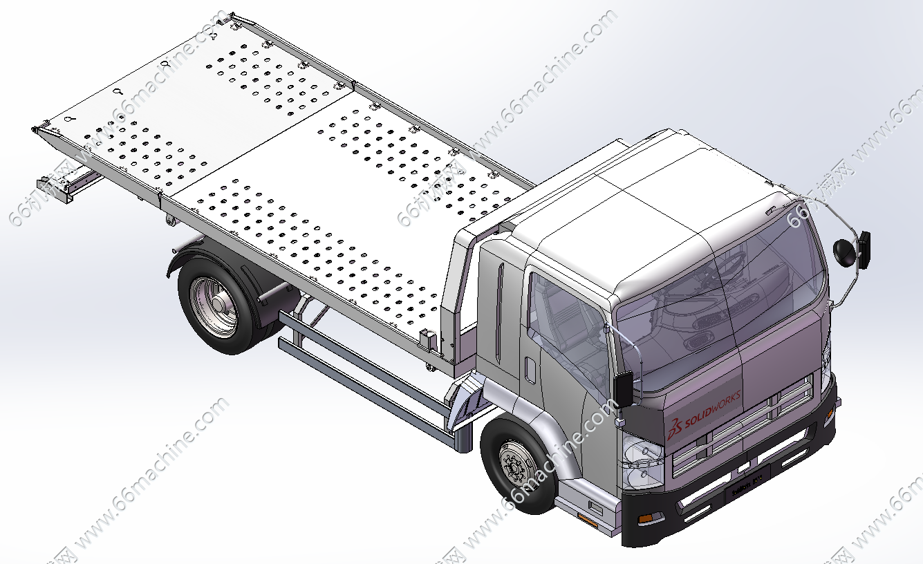 轻型道路救援拖车（清障车）3D+工程图