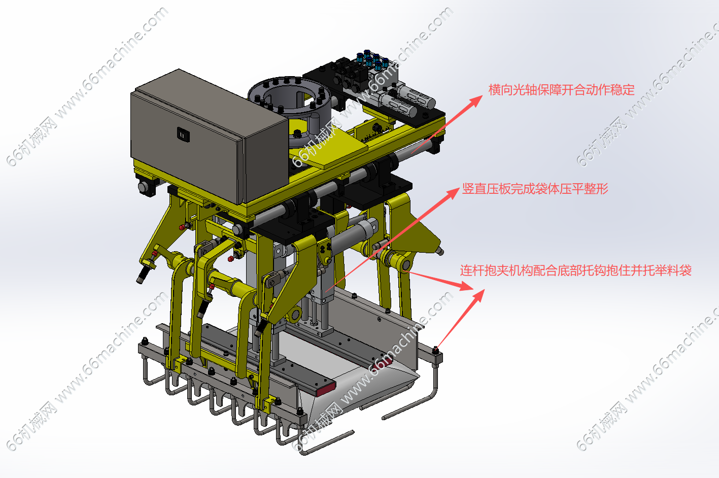 码垛机器人抓手（袋装物料码垛夹具）