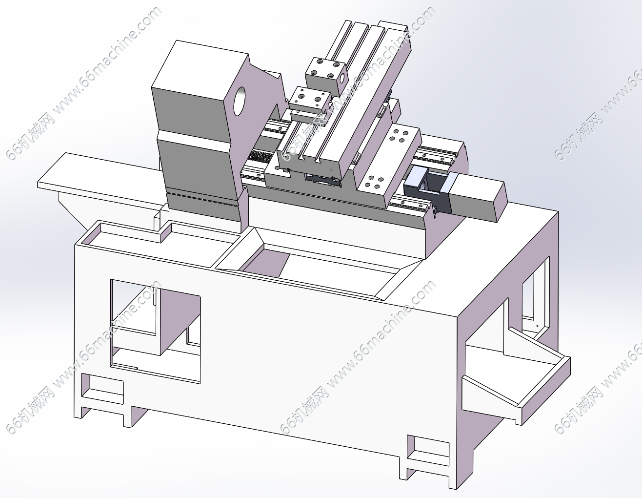 斜床身数控车床